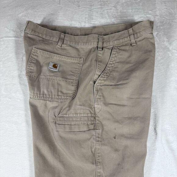 Men's Carhartt Relaxed Fit Cargo Pants Khaki 36 X 34‎ Work Straight - Picture 7 of 13